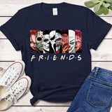 Friends Horror Oversized T Shirt 90s Wicca Gothic Clothes Punk Cool T-shirts Dark Edgy Graphic Tees Grunge Devil Rock Clothing