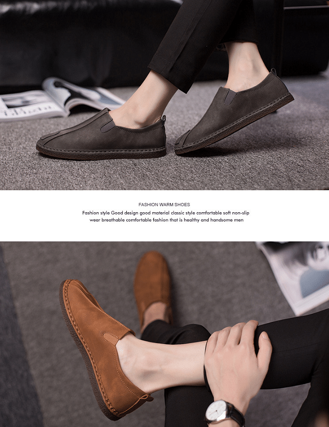 2021 summer new men's shoes Korean version of peas shoes men tide shoes lazy shoes breathable casual shoes