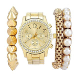 New Fashion Quartz Watch for women's Set Boutique Trends Geneva Style Watch Jewelry Set Christmas Gifts Birthday Gifts
