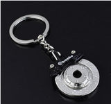 1pc Black RIM wheel keychain Car wheel Nos Turbo keychain key ring metal with Brake discs Wheel Hub Keyring Auto Accessories