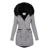 Fashion Solid Women Casual Thicker Winter Slim Coat Overcoat Abrigos mujer invierno 2021