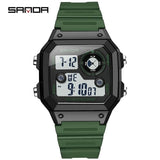 SANDA 418 Brand Men Sports Watches Fashion Chronos Countdown Men's Waterproof LED Digital Watch Man Military Clock Relogio Masculino