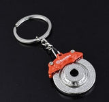 1pc Black RIM wheel keychain Car wheel Nos Turbo keychain key ring metal with Brake discs Wheel Hub Keyring Auto Accessories