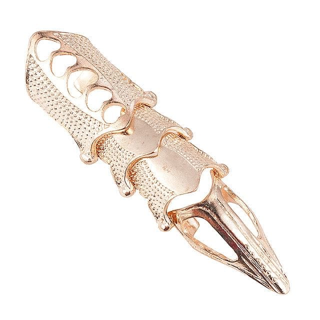 2020 NEW Cool Boys Punk Gothic Rock Scroll Joint Armor Knuckle Metal Full Finger Ring Gold Cospaly DIY Ring Halloween decoration