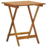 Solid Acacia Wood Folding Garden Table 23.6"/35.4" Outdoor Foldable