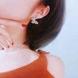 New Luxury Fashion Round Dangle Drop Korean Earrings For Women Big Butterfly  Gold Earring  for women 2020 Jewelry