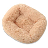 Square Dog Bed Super Soft Warm Plush Cat Mat Dog Beds Long Plush Solid Color Pet Beds Cat Mat For Little Medium Large Pets