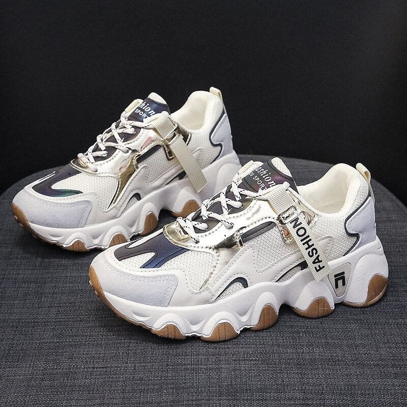 Women's shoes new breathable Korean sports shoes thick-soled student running women's shoes