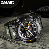 SMAEL 8040 Military Watches Men Sport Watch New 50M Waterproof Wristwatch Stopwatch Alarm LED Light Digital Watches 8040 Men's Sports Watch