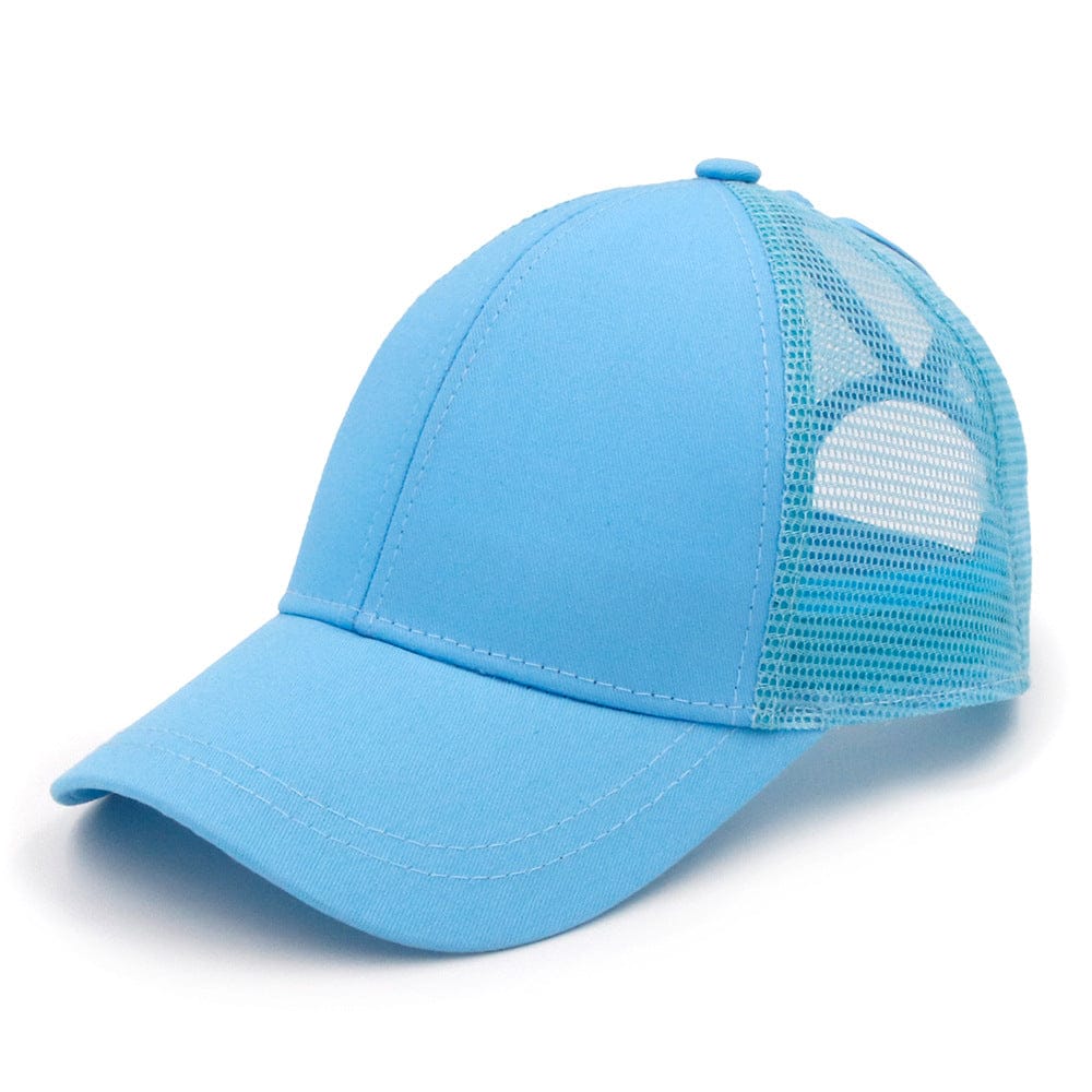 Wish Amazon's New European And American Women's Ponytail Cap Spot Summer Breathable Mesh Cap Back Opening Baseball Cap