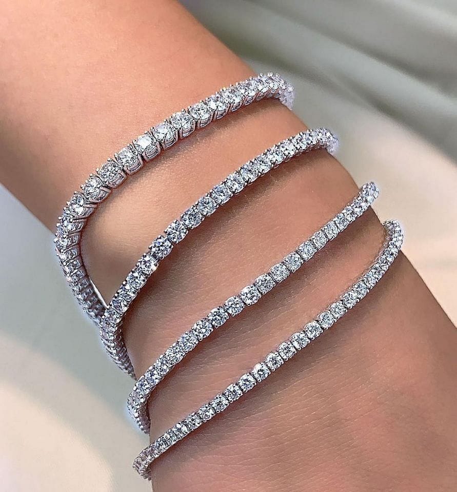 2021 New Fashion Luxury 925 Sterling Silver Tennis women's Bracelets Bangle For Women Christmas Gift Jewelry