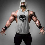 Skull Bodybuilding Stringer Tank Tops men Stringer Shirt Fitness Tank Top Men Gym sleeveless hoodies Cotton Vest