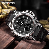 SANDA 739 Brand Wrist Watch Men Watches Military Army Sport Style Wristwatch Dual Display Male Watch For Men Clock Waterproof Hours