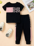 Girls' Leopard Top and Pants Set