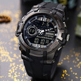 Sanda Top Brand 6015 Dual Display Wrist Watch Men Watches Brand Male For Clock Military Sport Wristwatch Outdoor Waterproof Hour