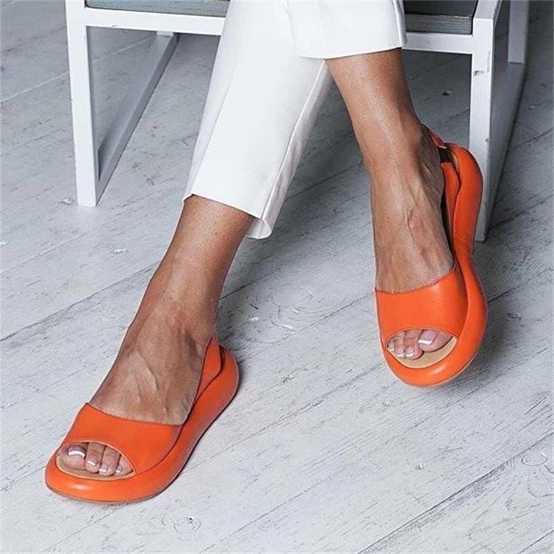 Summer Women Sandals Fish Mouth Elegant  Ladies Shoes Slip On Solid  Female Single Shoes Casual Soft Office Flats