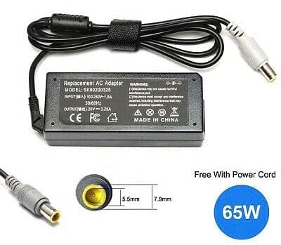 65W 20V 3.25A Laptop Charger AC/DC Power Adapter for Thinkpad T410 2522 2537