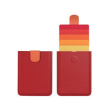 DAX V3 Leather Card Holders Mini Slim Portable Pulled Design Men Card Wallet Gradient Color 5 Cards Money Short Women Purse
