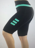 Black & Mint Biker Shorts XL