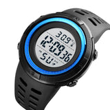 SKMEI 1681 Body Temperature Men's Watch Electronic 5Bar Waterproof Long Battery Life Alarm Clock LED Healthy Male Sport Watch