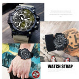 SMAEL 1617C Shock Military Watches Army Men's Wristwatch LED Quartz Watch Digtial Dual Time Men Clock 1617  reloj hombre Sport Watch Army