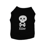 Black Cool KILLER Print Pet Cat dog Vest Shirt - Jafsale.com