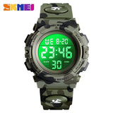 SKMEI 1548 Military Kids Sport Watches 50M Waterproof Electronic Wristwatch Stop Watch Clock Children Digital Watch For Boys Girls
