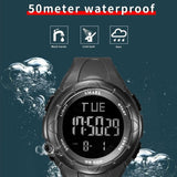 SMAEL 1016  Digital Watch Men50M Waterproof Watches Led Clock Alarm Black Bracelet Stopwatch 1016 Sport Watch Digital Watches For Men