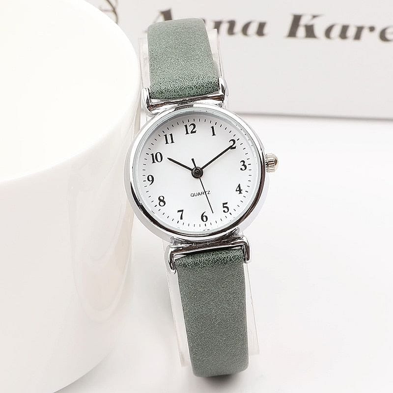 Exquisite small simple women dress watches retro leather female clock Top  brand women's fashion mini design wristwatches clock