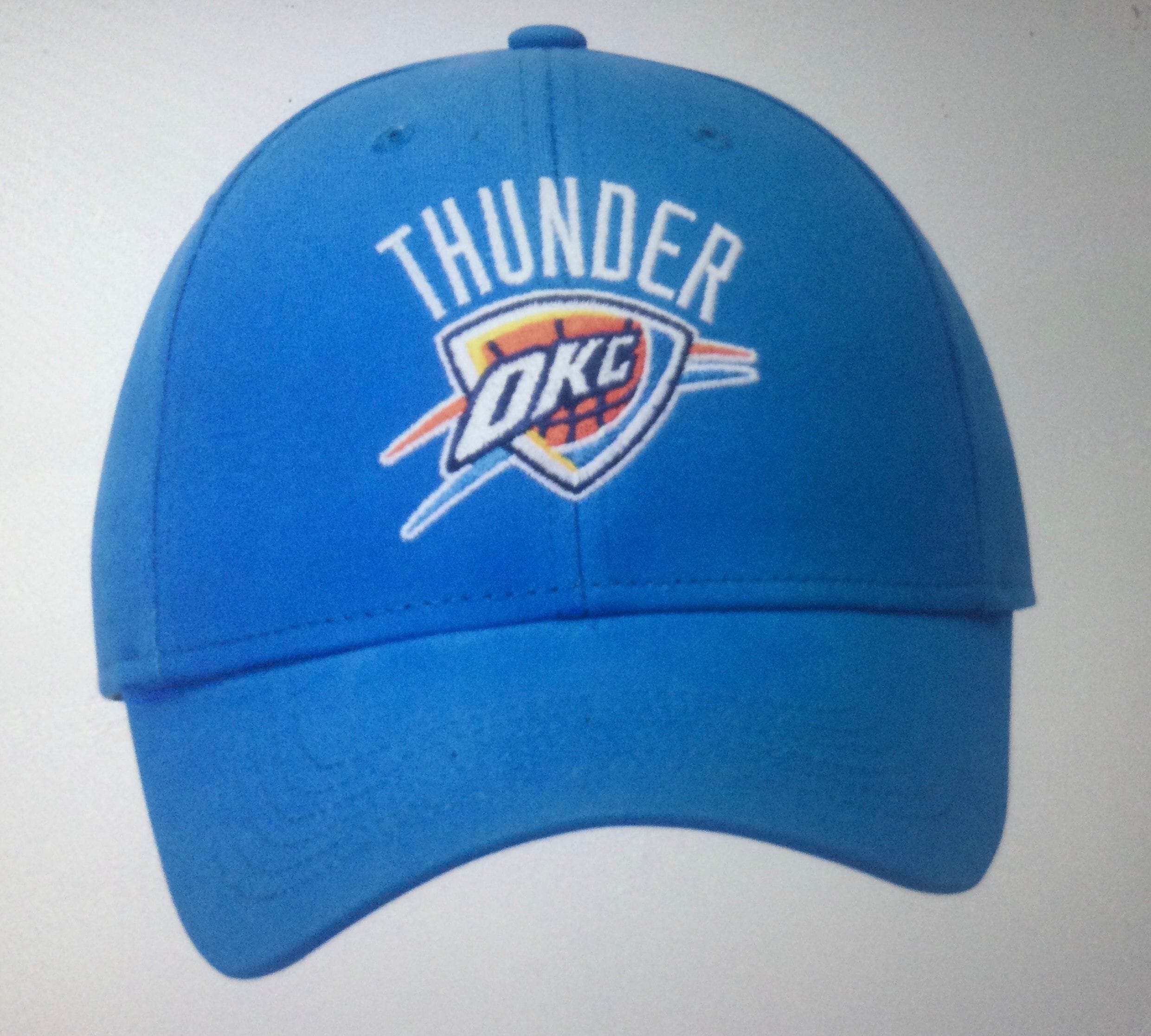 Men's Blue Oklahoma City Thunder Mass Basic Adjustable Hat - OSFA