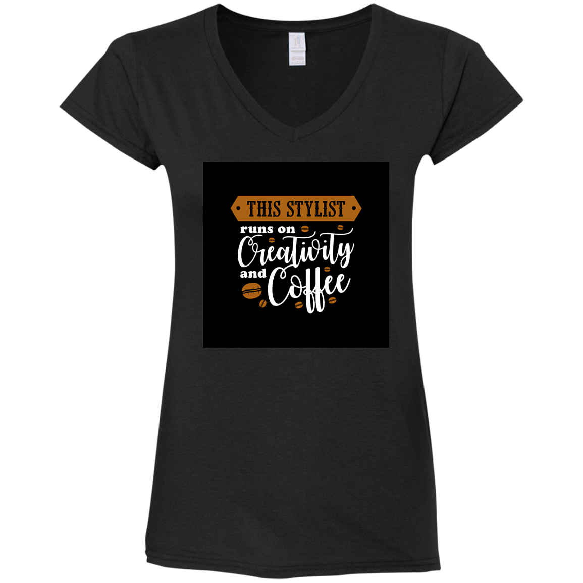 G64VL Ladies' Fitted Softstyle 4.5 oz V-Neck T-Shirt