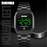 SKMEI 1679 2021 NewTop Brand LED Men Women Digital Wristwatch Touch Screen LED Display Electronic Waterproof Watch Gifts Relogio Masculino