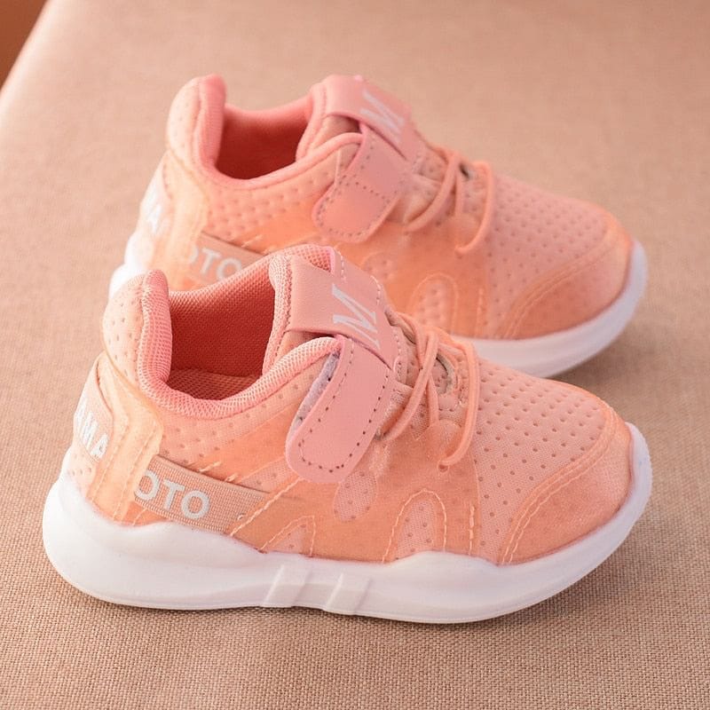 2019 autumn new fashionable net breathable pink leisure sports running shoes for girls white shoes for boys brand kids shoes