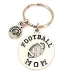 Football Mom Circle Key Chain School Sports Hobbies