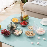 Stacked  European Storage Tray Multi-layer Plastic Plate Dried Fruit Snack Platter Bowl Table Snack Candy Trays Rack Organizer
