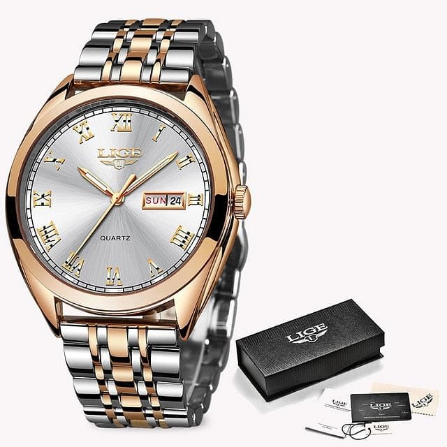 2019 LIGE New Rose Gold Women Watch Business Quartz Watch Ladies Top Brand Luxury Female Wrist Watch Girl Clock Relogio Feminin