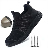 Safety Work Shoes Boots For Men Male Protective Steel Toe Cap Boots Anti-Smashing Construction Safety Work Sneakers