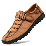 Leather Men Casual Shoes Fashion Sneakers Handmade Mens Loafers Moccasins Breathable Slip on Boat Shoes Plus Size 39-47