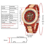 2019 Automatic Mechanical Wood Watch for Male Red sandalwood Maple Watches