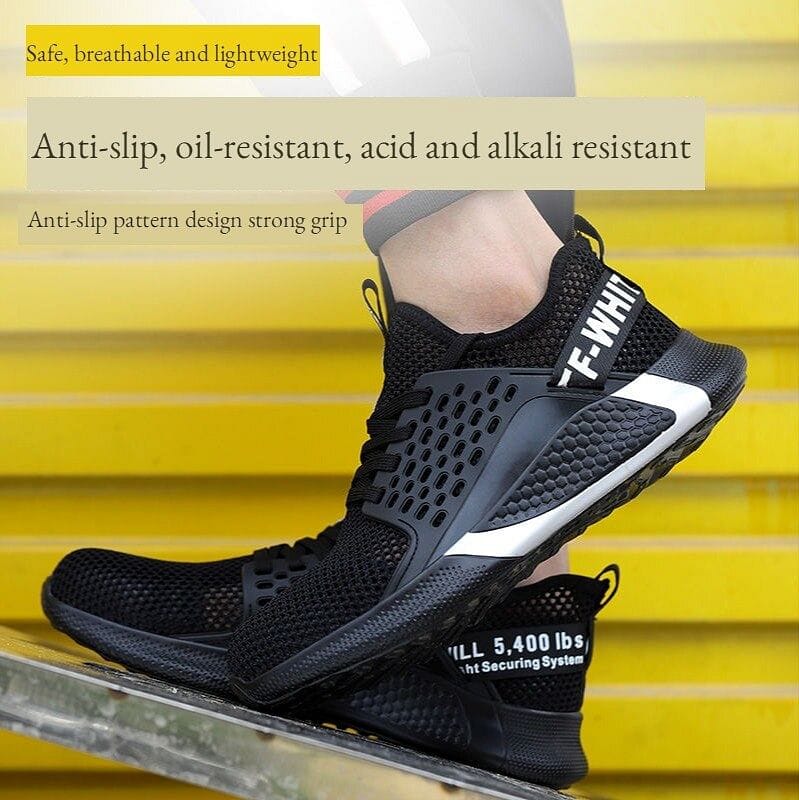 Summer Waterproof Breathable Men women Work Safety Shoes Steel Toe Boots Indestructible Ryder Shoes Light Non-slip Sneakers