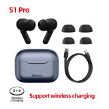Baseus TWS ANC Wireless Bluetooth 5.2 Earphone S1/S1Pro Active Noise Cancelling Hi-Fi Headphones Touch Control Gaming Earbuds