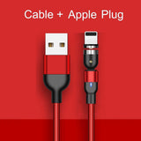 540 Degree Rotatable Apple Magnetic Charger For iPhone Cable USB C Magnetic Micro USB Cable Type C Gaming Cord Wire For Charging