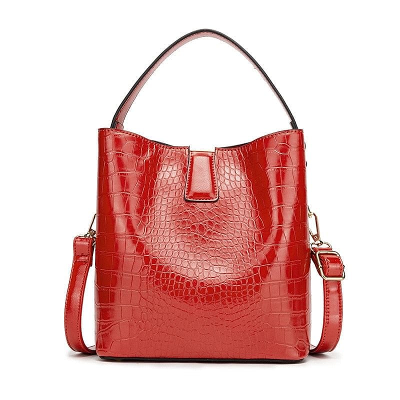 Crocodile Pattern Bucket Bags Leather Handbags Women Crossbody Bags 2020 Totes Ladies Shoulder Messenger Bag Female Purses
