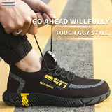 Men's Anti-Smashing And Puncture-Proof Safety Shoes Wear-Resistant Kevlar Bottom Breathable Safety Shoes
