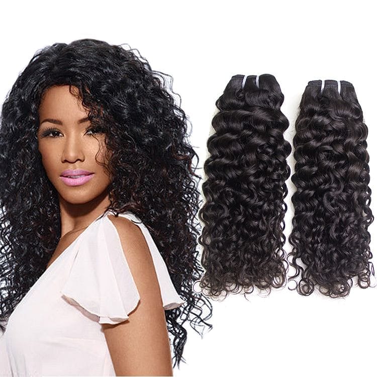 Natural Color Deep Virgin Brazilian Curly Hair bundles Weave Curly Women's Hair Weave