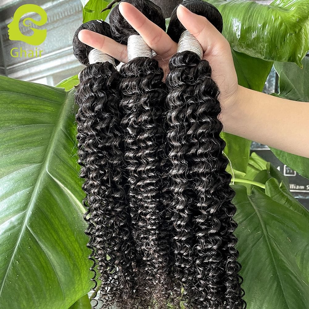 Ghair wholesale price Soft and silky hair bundles kinky curly wave virgin hair bundles