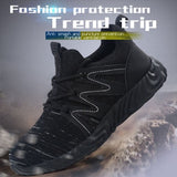Safety Work Shoes Boots For Men Male Protective Steel Toe Cap Boots Anti-Smashing Construction Safety Work Sneakers