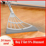 Rubber Broom Hand Push Sweeper Magic Broom Floor Wiper Squeegee for Floor Cleaning Floor Squeegee Sweeping Brush Pet Hair Broom