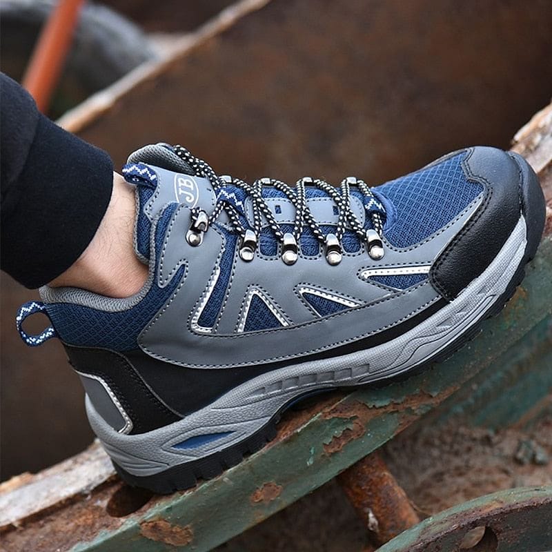 Work Reflection Anti-smashing Anti-pirecing Lightweight Breathable Mesh Steel Toe Men Safety Shoes