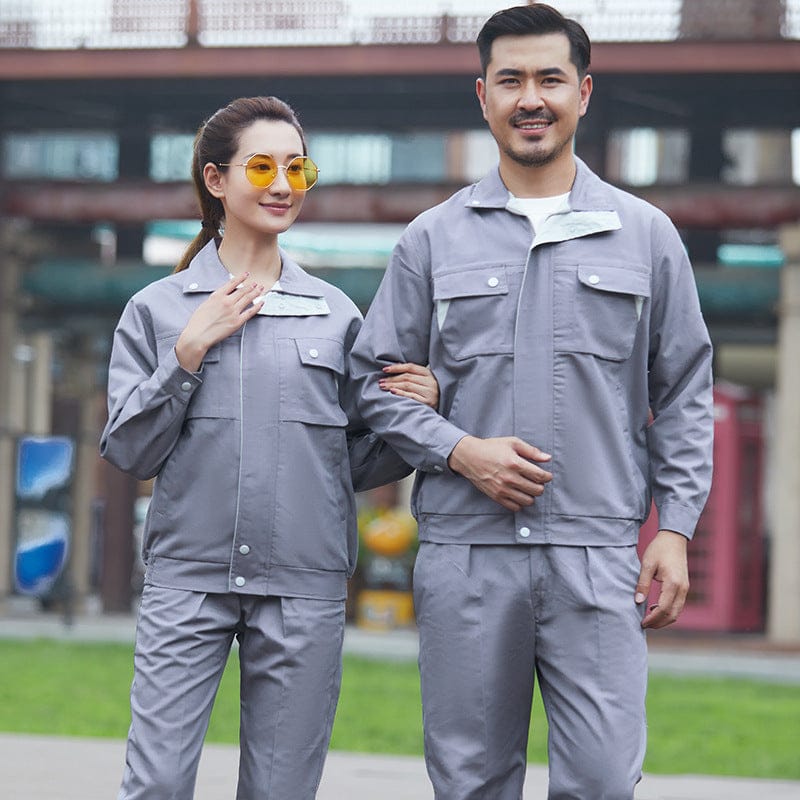 Spring and autumn long-sleeved overalls suit men and women auto repair overalls workshop worker factory clothing tooling labor insurance clothing machine repair clothing